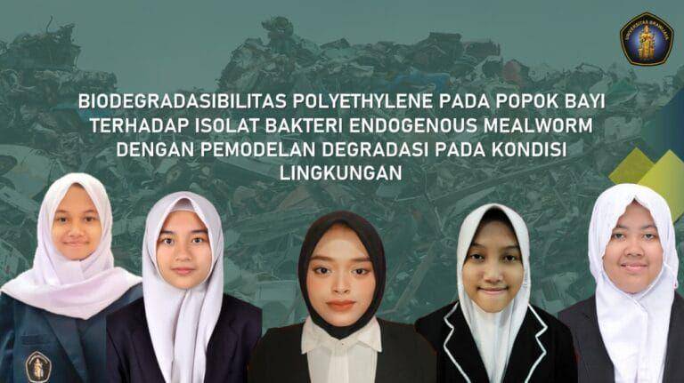 Lima mahasiswa pembuat bioplastik berbahan dasar limbah singkong. Dok/Humas UB