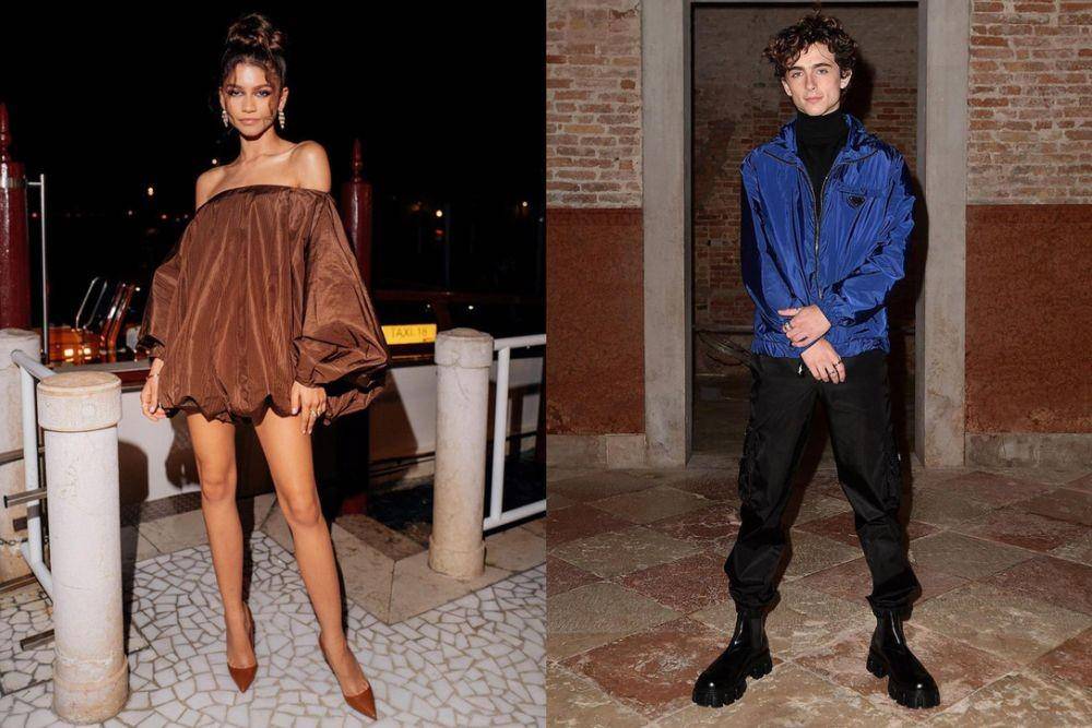 Zendaya dan Timothée Chalamet (instagram.com/maisonvalentino | instagram.com/prada)