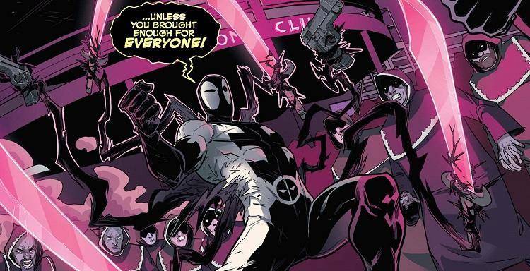 Gambar Deadpool saat jadi host Venom (marvel/Jade Stewart)