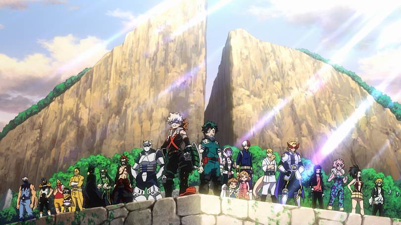 Kelas 1-A bersatu. (dok. Netflix/My Hero Academia: Heroes Rising)
