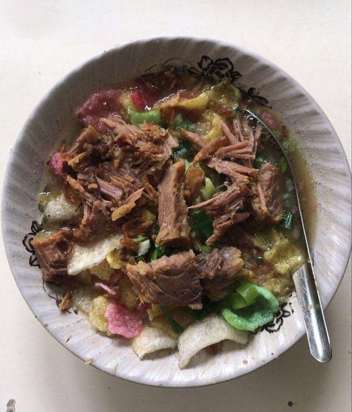 Foto soto daging khas Banyumas (Instagram.com/inceskulineran)