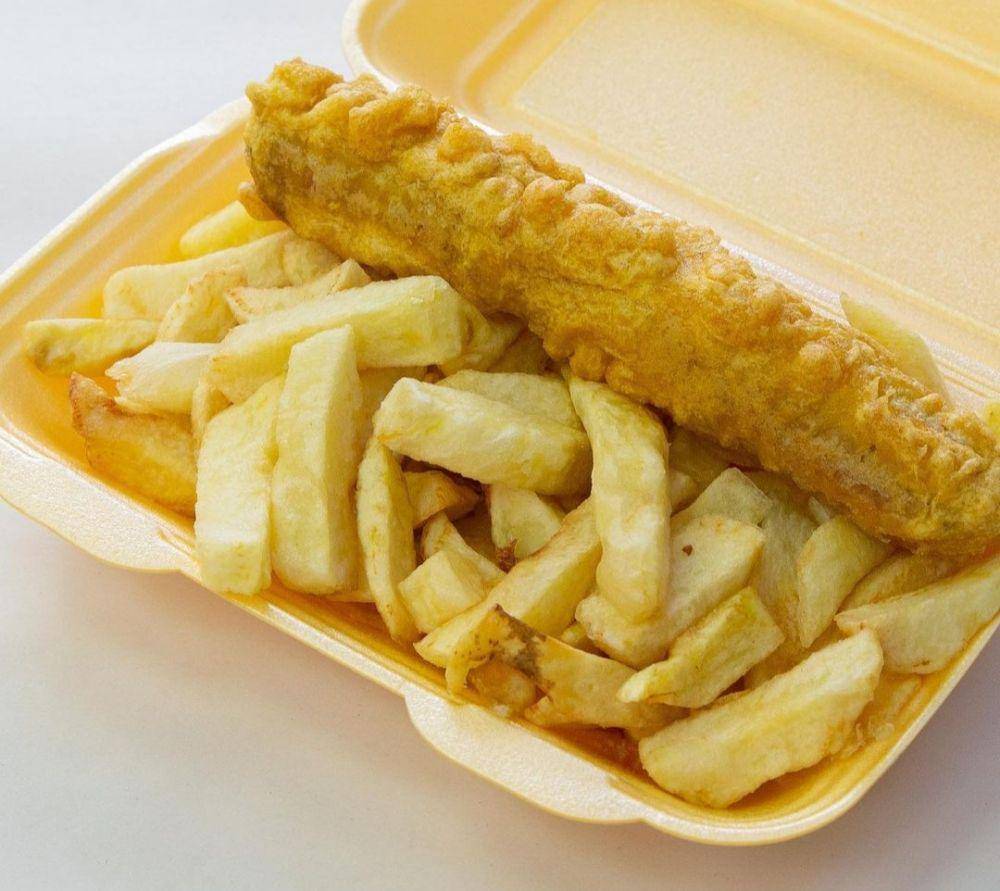 battered sausages (instagram.com/whitehorsefisheries)