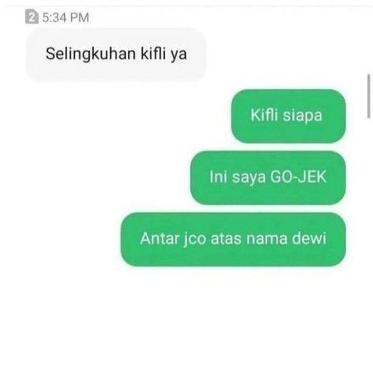 chat order makanan di ojek online (instagram.com/dramaojol.id)