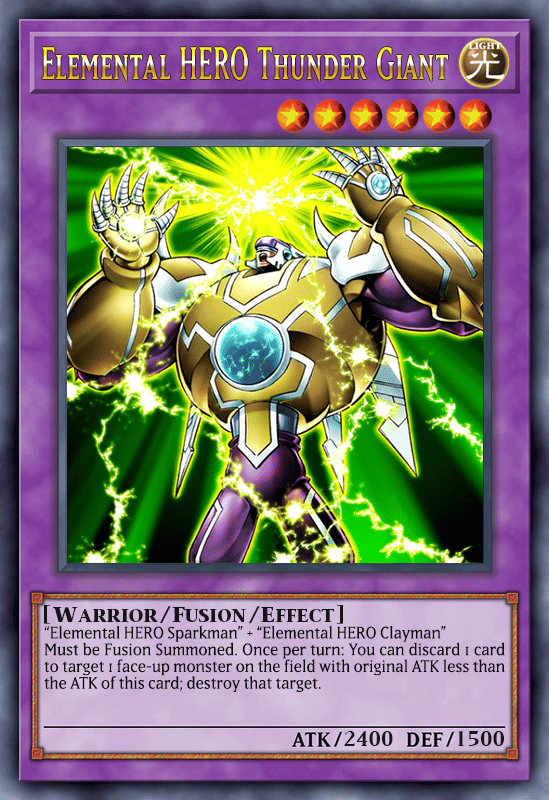 Elemental Hero Thunder Giant (dok. Konami Digital Entertainment/Yu-Gi-Oh! Duel Monsters GX)
