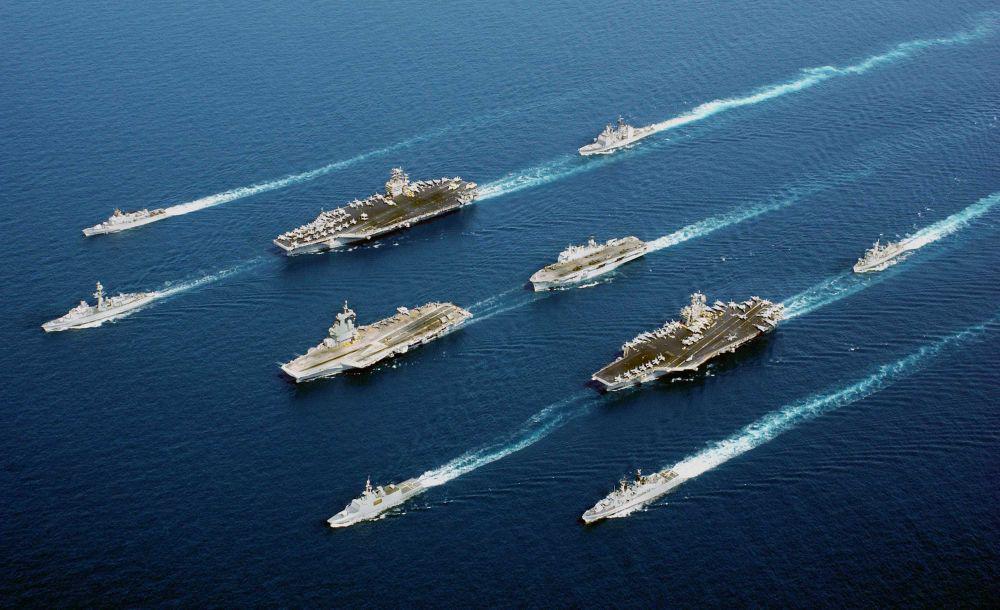 Keren Parah! Potret Gagahnya 11 Kapal Induk Amerika Mengarungi Lautan