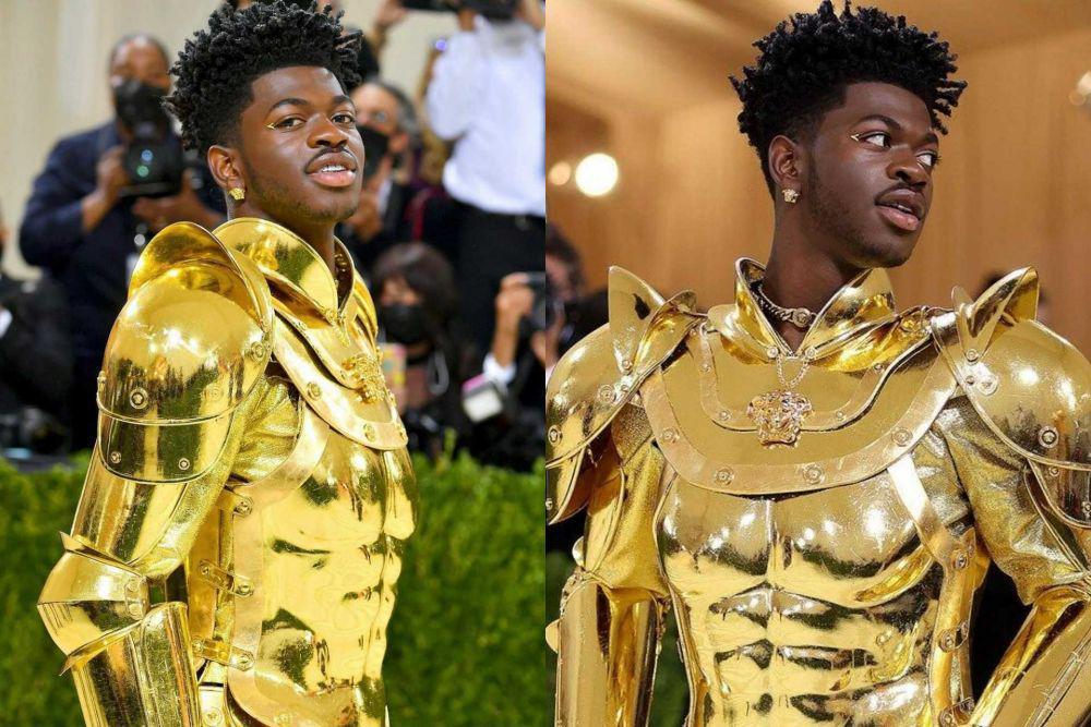 Bak Saint Seiya, 9 Potret Lil Nas X saat Pakai Gold Armor di Met Gala