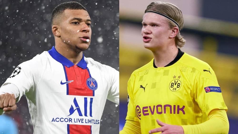 potret Kylian Mbappe dan Erling Haaland (uefa.com)