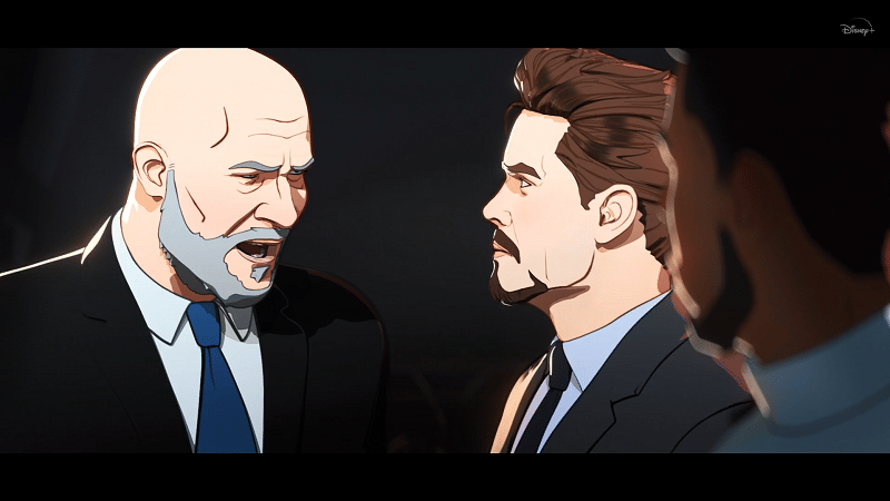 Kejahatan Obadiah Stane terungkap lebih cepat. Disney+ Hotstar/What If?