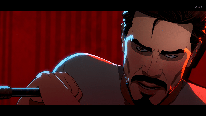 Momen Tony Stark terluka di What If. Disney+ Hotstar/What If?