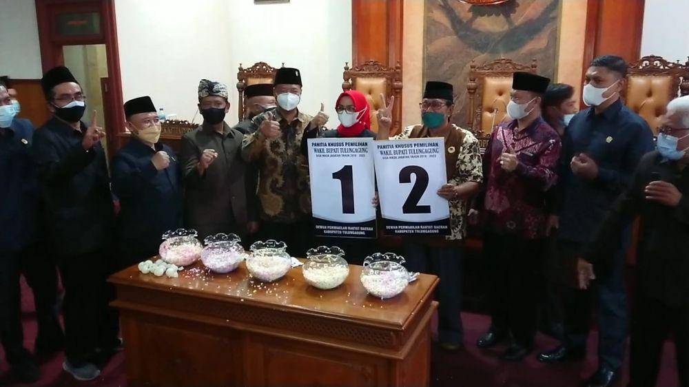 Calon wakil bupati Tulungagung saat pengundian nomor urut. IDN Times/ Bramanta Pamungkas