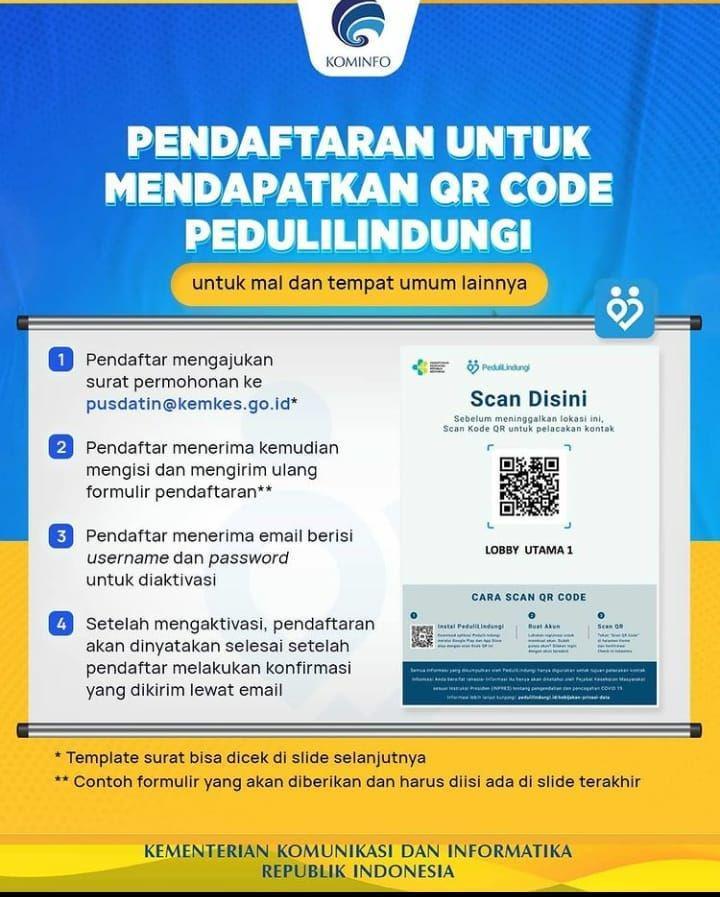 Cara mendapatkan QR Code. Instagram/Kemenkominfo