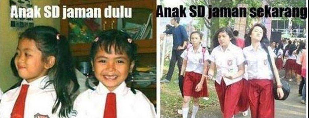meme anak sekolah dulu vs sekarang (instagram.com/sebarkanlah)
