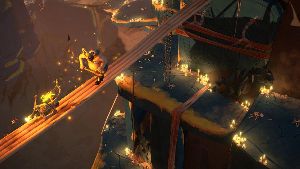 Dungeon yang berwarna tak dibarengi dengan audio mumpuni. (dok. Deep Silver/Gods Will Fall)