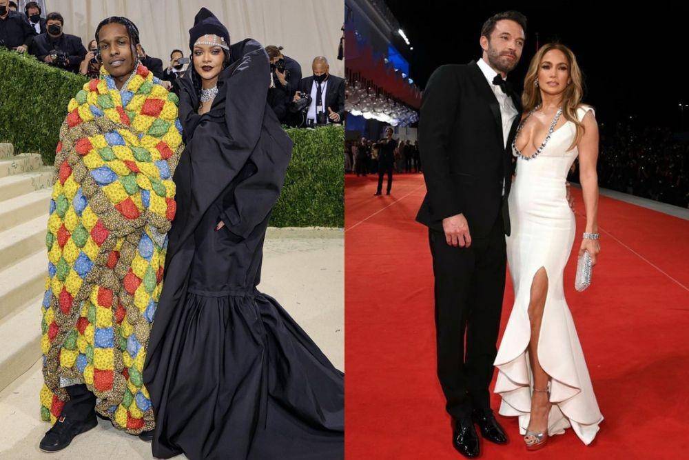 Rihanna dan ASAP Rocky, Jennifer Lopez dan Ben Affleck (instagram.com/thametgalaofficiall | instagram.com/robzangardi)