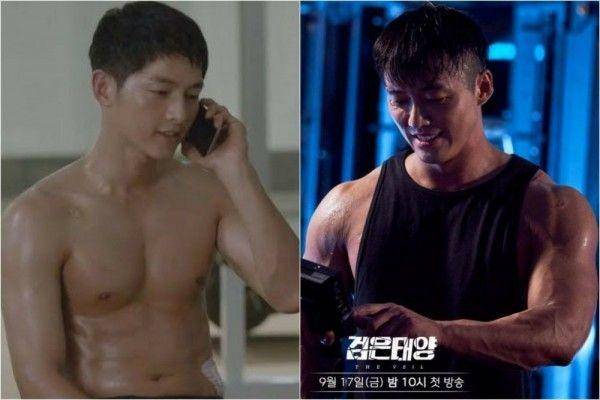 aktor bentuk otot demi peran di drama (dok. KBS2 | dok. MBC)