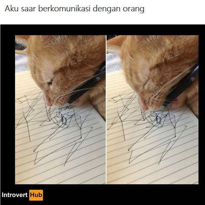 ilustrasi pendiam (instagram.com/introvert.hub)