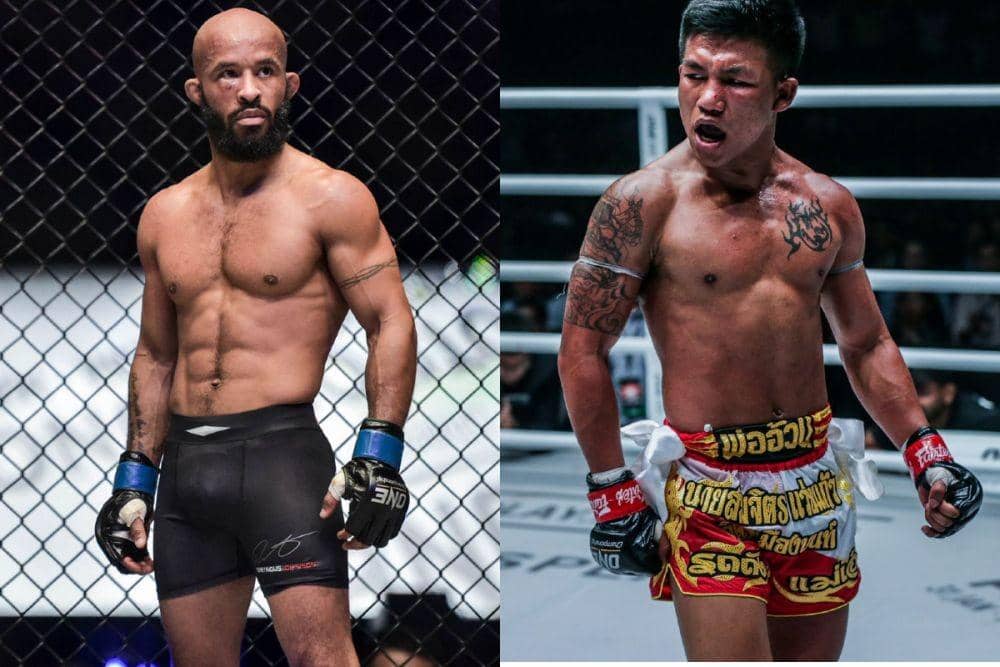 Dua petarung ONE Championship, Demetrious Johnson (kiri) dan Rodtang Jitmuangnon (kanan) / Dokumentasi ONE Championship