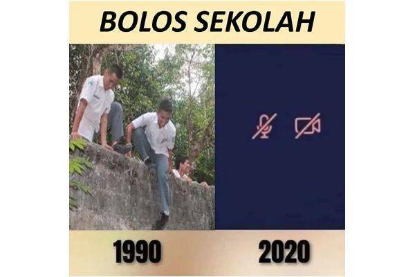 meme anak sekolah dulu vs sekarang (9gag.com)