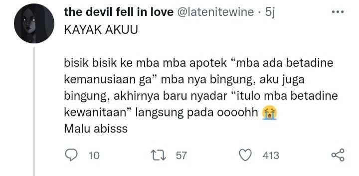 tweet bengek ketika beli obat (twitter.com/latenitewine)