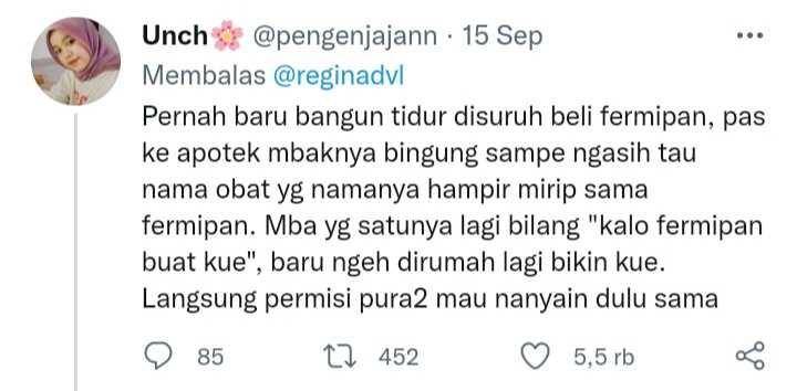 tweet bengek ketika beli obat (twitter.com/pengenjajann)