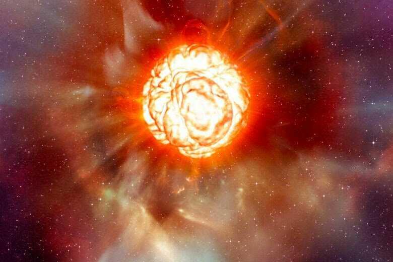 ilustrasi ledakan Betelgeuse (dok. NASA/L. Calcada)