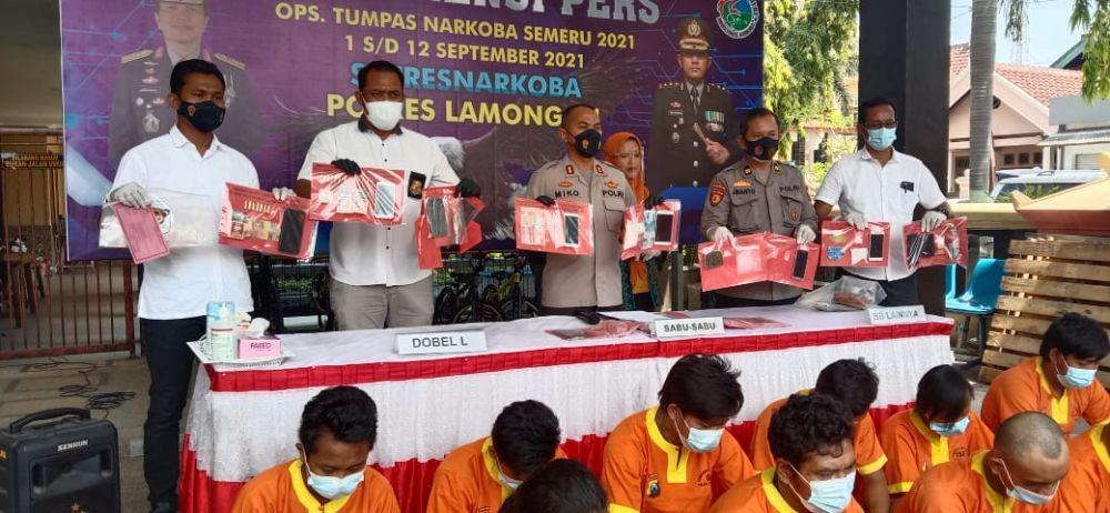 Operasi tumpas narkoba Semeru 2021, polisi berhasil amankan 15 pelaku. IDN Times/Istimewa