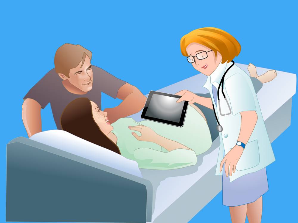 ilustrasi dokter dan ibu hamil (pixabay.com/raman bhardwaj)