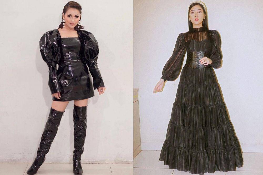 Penyanyi perempuan kenakan outfit hitam (instagram.com/ayutingting92/ | instagram.com/isyanasarasvati/)