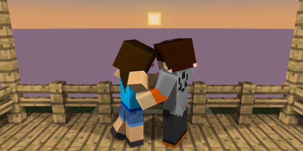 ilustrasi pasangan di Minecraft (apkpure.com)