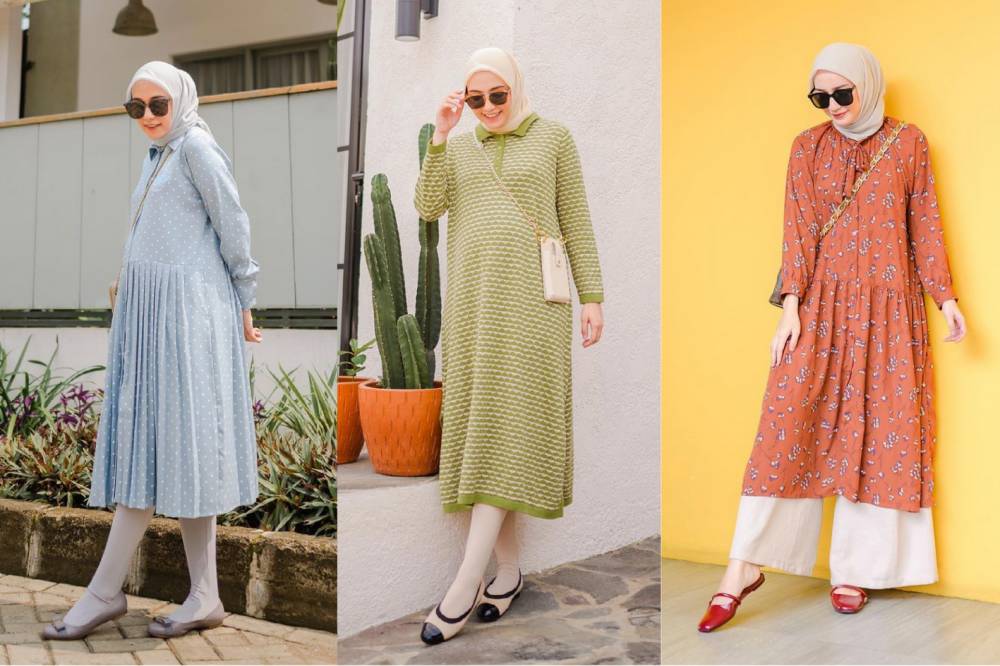 Outfit Midi Dress ala Mega Iskanti. (instagram.com/megaiskanti/)