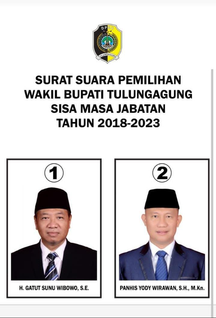 Contoh surat suara yang akan digunakan dalam pemilihan wakil bupati Tulungagung. IDN Times/ istimewa