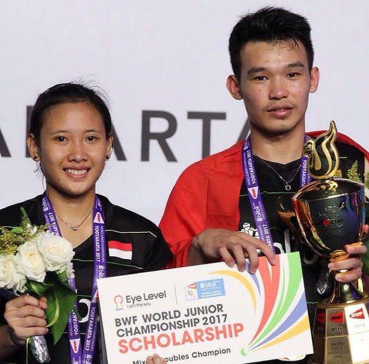 Rinov Rivaldy/Pitha Haningtyas di BWF World Junior Championships 2017 (instagram.com/thebadmintonpost)