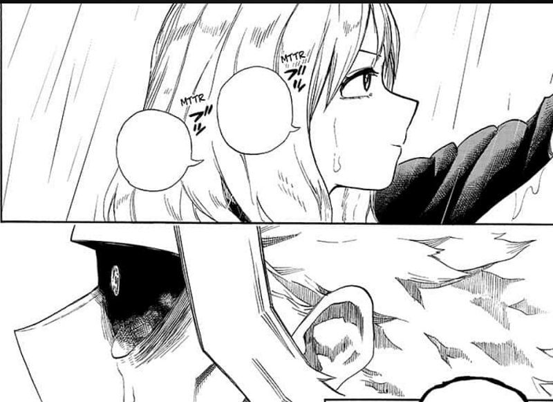 Gadis yang pernah ditolong All Might, dan All Might sendiri. mangaplus.shueisha.co.jp/My Hero Academia