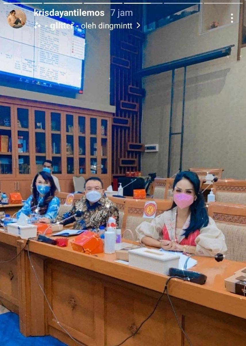 Krisdayanti di gedung DPR (instagram.com/krisdayantilemos)