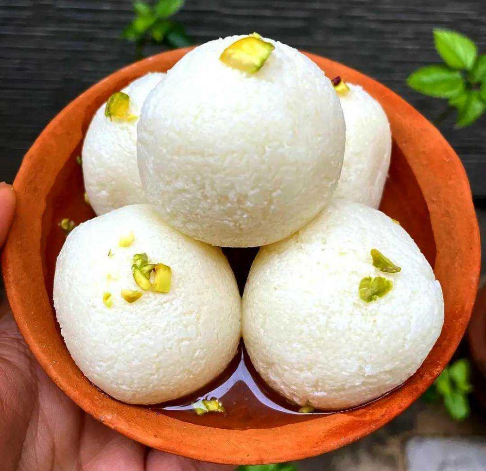 potret hidangan rasgulla (instagram.com/apan_mithilanchal)
