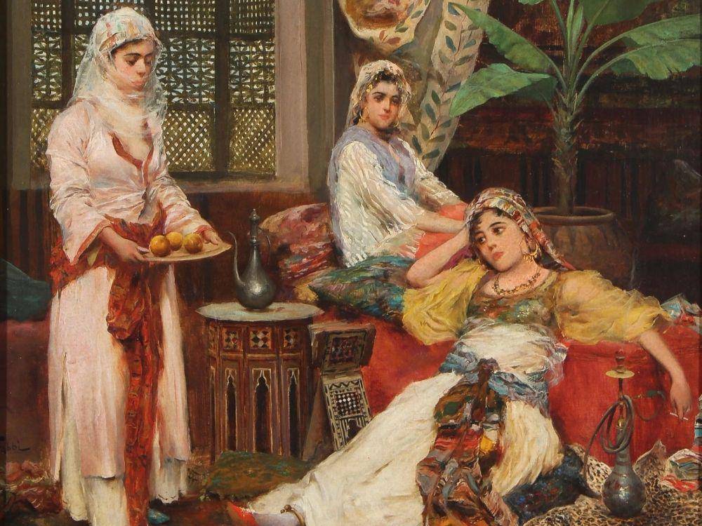 ilustrasi perempuan Harem (mutualart.com)