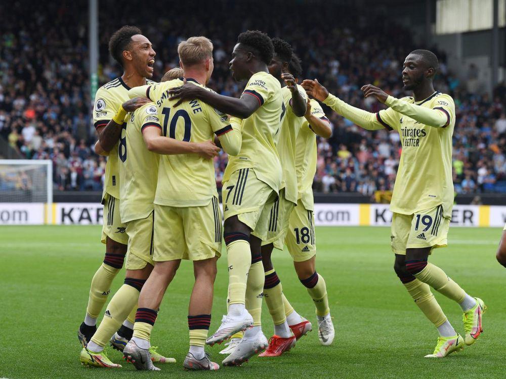 potret selebrasi gol Arsenal (football.london)