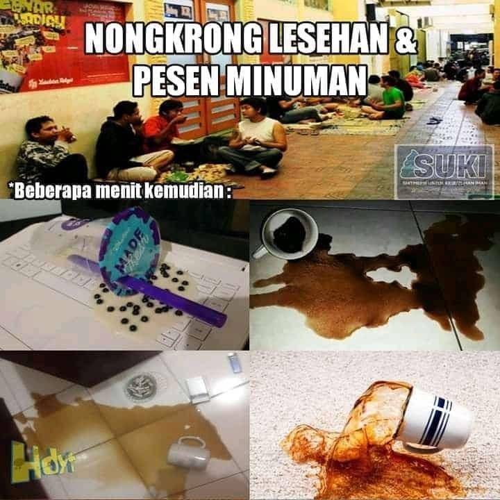 meme kebiasaan waktu nongkrong (instagram.com/receh.ai)