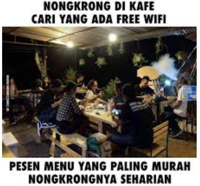 meme kebiasaan waktu nongkrong (instagram.com/memecomic.id)