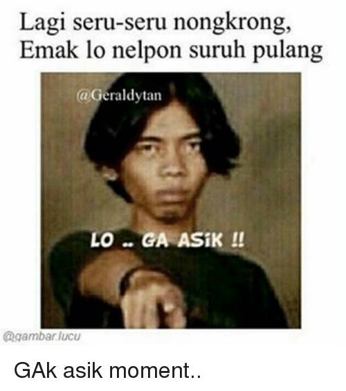 meme kebiasaan waktu nongkrong (instagram.com/geraldytan)