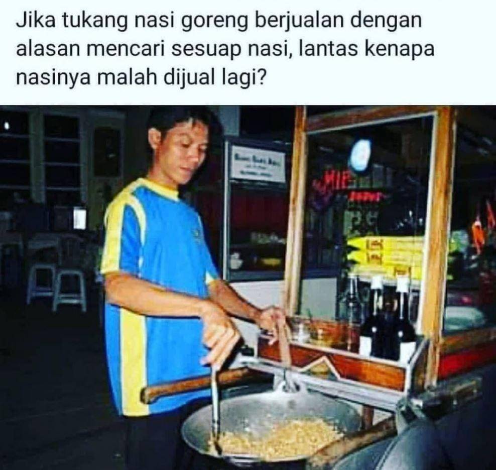 ulah penjual nasi goreng (instagram.com/lelucon.seru)