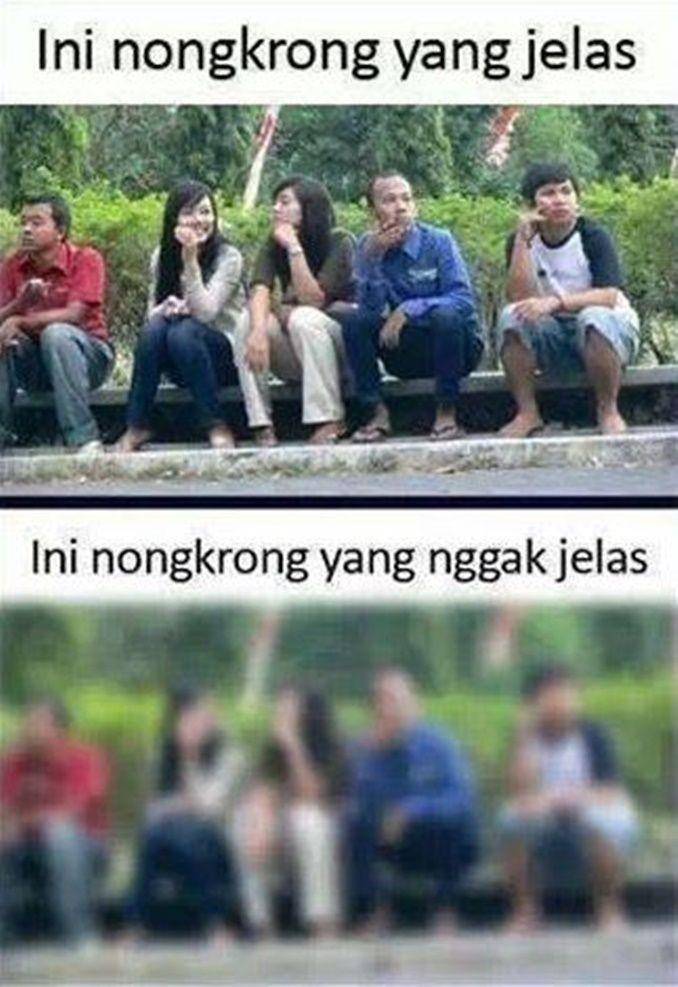 meme kebiasaan waktu nongkrong (1cak.com)