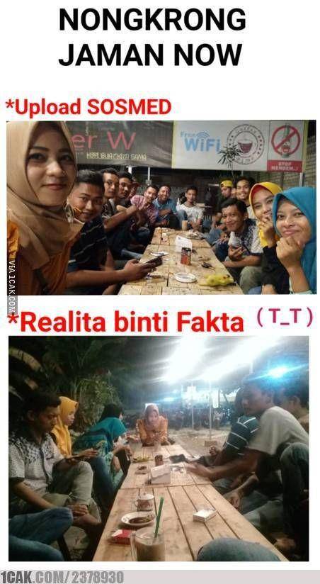 meme kebiasaan waktu nongkrong (1cak.com)