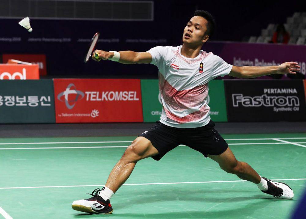 Anthony Sinisuka Ginting saat berlaga di Asian Games Jakarta-Palembang 2018. (bwfbadminton.com)