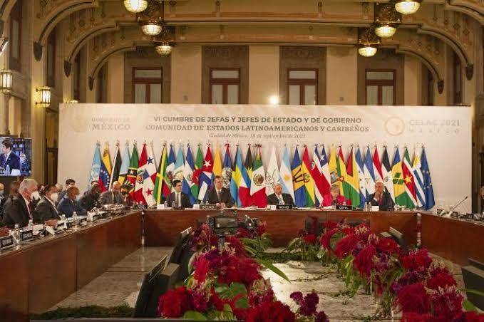 Pertemuan CELAC ke VI di Meksiko pada Sabtu (18/9/2021). (twitter.com/HVasconcelos_)