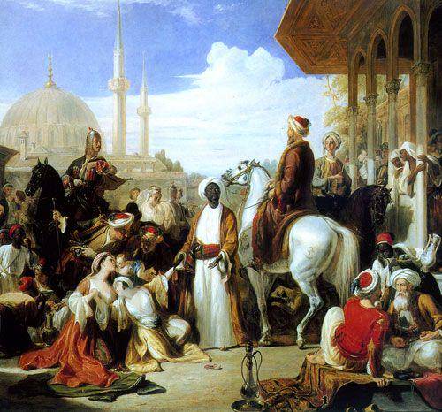 ilustrasi perempuan yang akan dibawa ke Harem (exploreturkey.com)