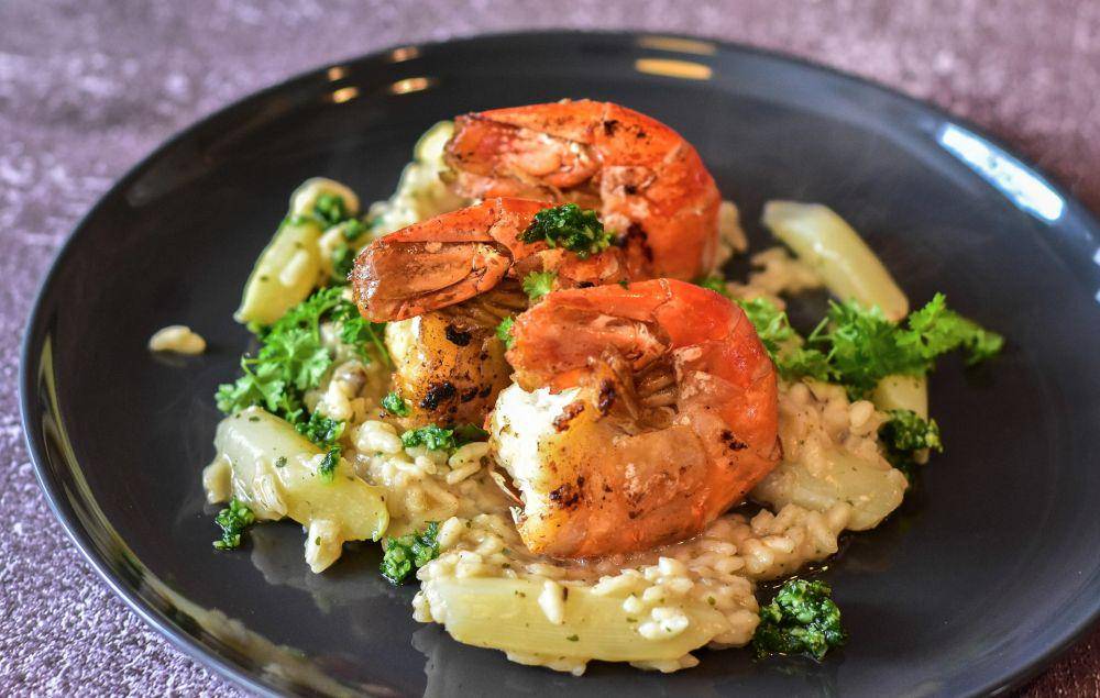 ilustrasi shrimp and spinach risotto (pixabay.com/RitaE)