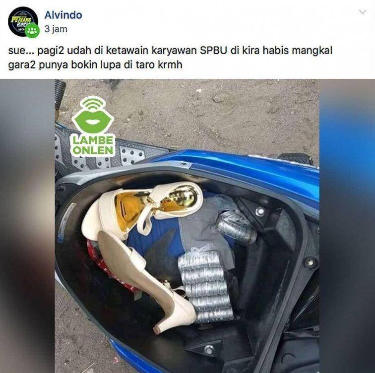 isi jok motor tak terduga (twitter.com/lambeonlen)