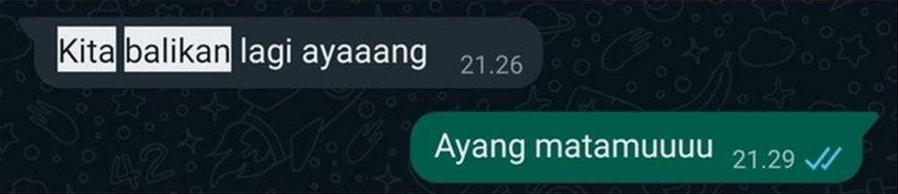chat mantan ajak balikan (twitter.com/rafikhapw)