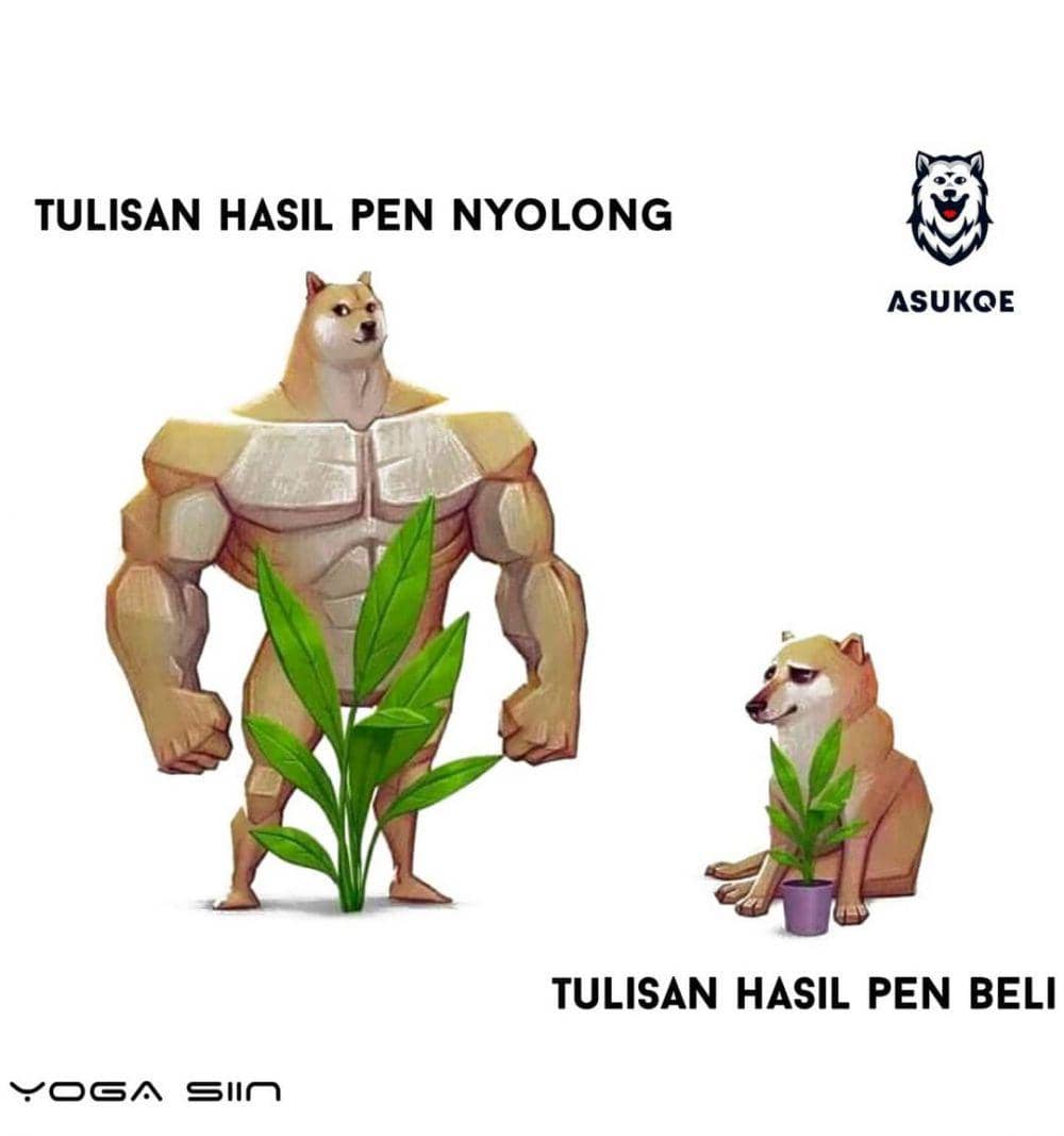 meme kuat vs. lemah (instagram.com/asukoe.id)